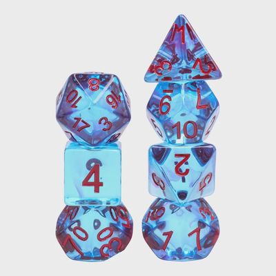7-Piece Polyhedral Dice Set: Hephaestus' Fire