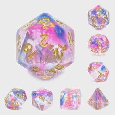 7-Piece Polyhedral Dice Set: Nebula