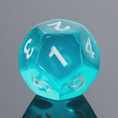 7-Piece Polyhedral Dice Set: Precious Stone - Aquamarine