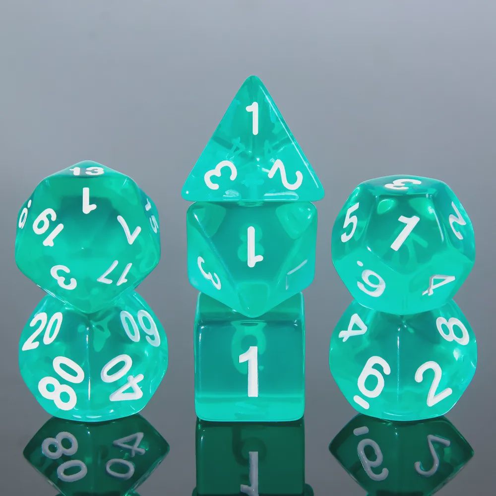 7-Piece Polyhedral Dice Set: Caribbean Sea