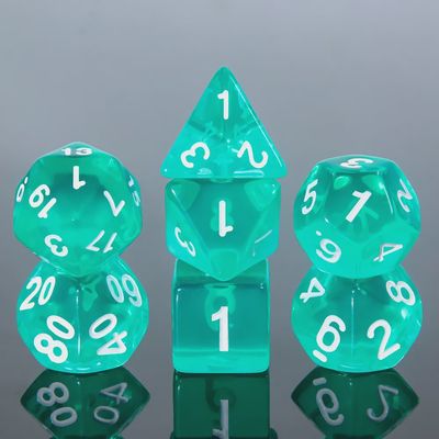 7-Piece Polyhedral Dice Set: Caribbean Sea