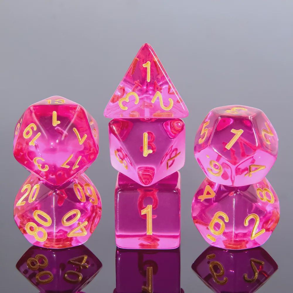 7-Piece Polyhedral Dice Set: Precious Stone - Tourmaline