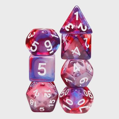 7-Piece Polyhedral Dice Set: Dancer's Nebula