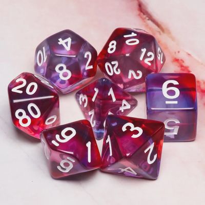 7-Piece Polyhedral Dice Set: Dancer's Nebula