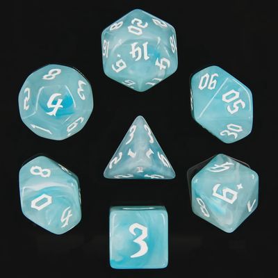 7-Piece Polyhedral Dice Set: Cirrus