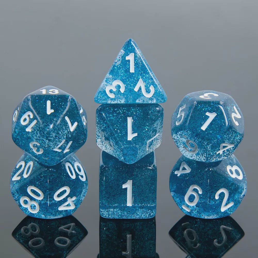 7-Piece Polyhedral Dice Set: Midnight Blue
