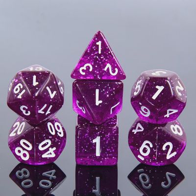 7-Piece Polyhedral Dice Set: Amethyst Dust