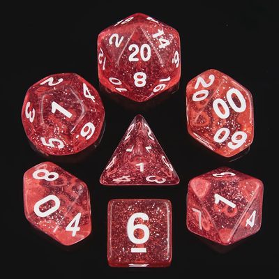 7-Piece Polyhedral Dice Set: Sparkling Strawberry