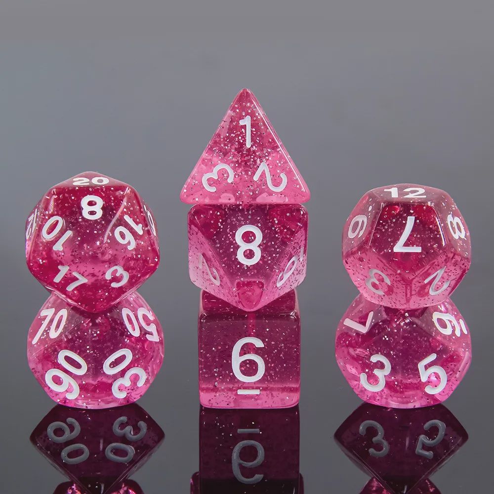 "Sparkling Cherry" Dice Set