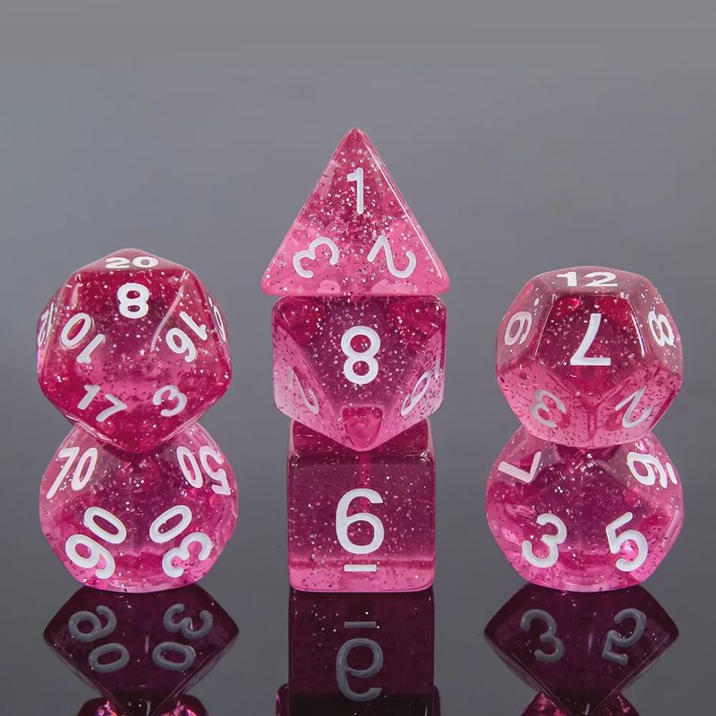 "Sparkling Cherry" Dice Set