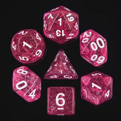 7-Piece Polyhedral Dice Set: Sparkling Cherry