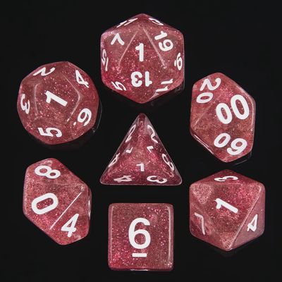 7-Piece Polyhedral Dice Set: Cherry Cola