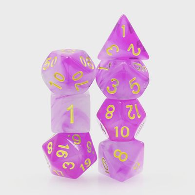 7-Piece Polyhedral Dice Set: Imperial Amethyst