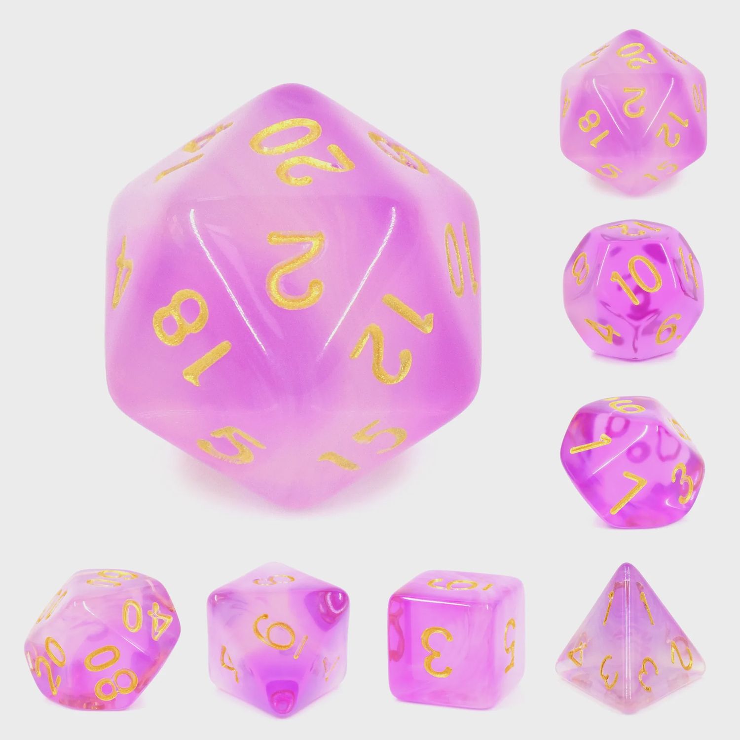 7-Piece Polyhedral Dice Set: Imperial Amethyst