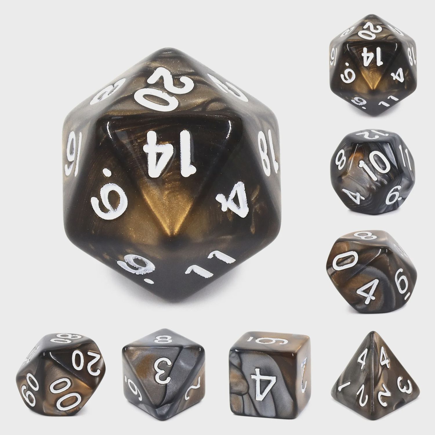 7-Piece Polyhedral Dice Set: Golden Lion Tamarin
