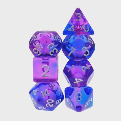 7-Piece Polyhedral Dice Set: Indigo Sea