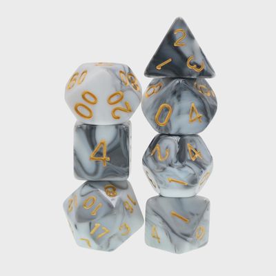 7-Piece Polyhedral Dice Set: Tuscan Marble