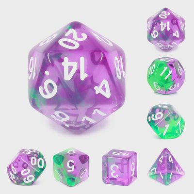 7-Piece Polyhedral Dice Set: Green Goblin