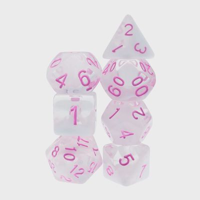 7-Piece Polyhedral Dice Set: Misty Passion