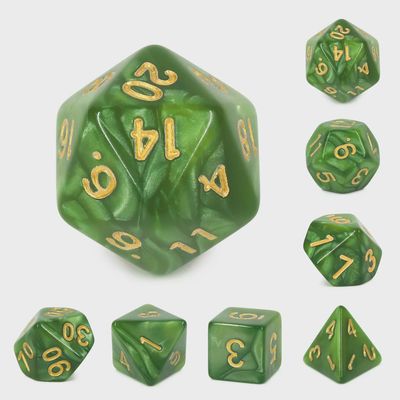 7-Piece Polyhedral Dice Set: Lindworm Scale