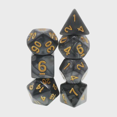 7-Piece Polyhedral Dice Set: Shadow Nacre