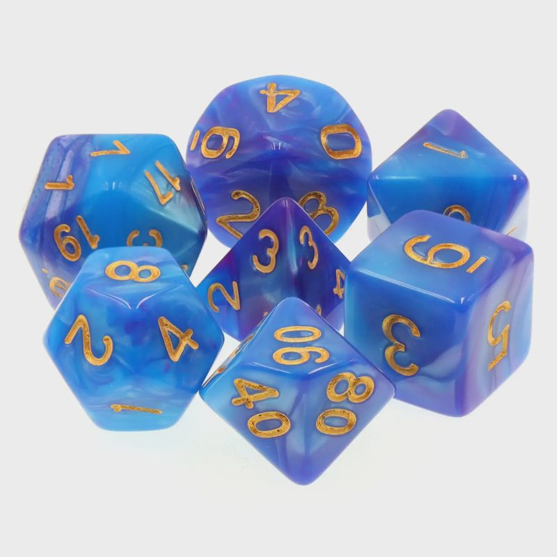 7-Piece Polyhedral Dice Set: Arcane Flux