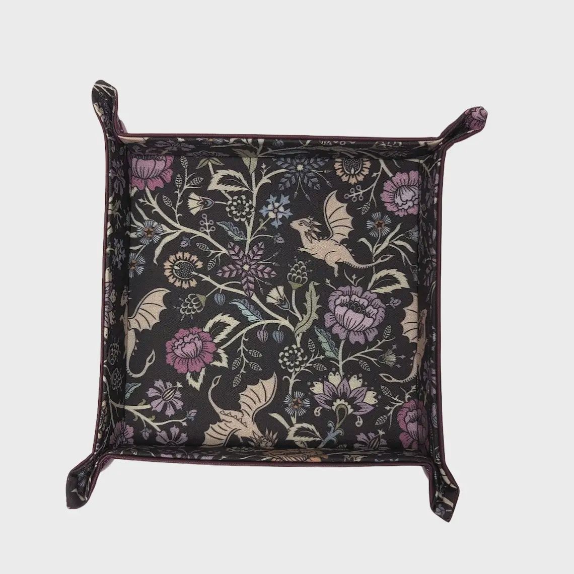 Dice Tray "Antique Dahlia Dragon", Grandeur: Petit