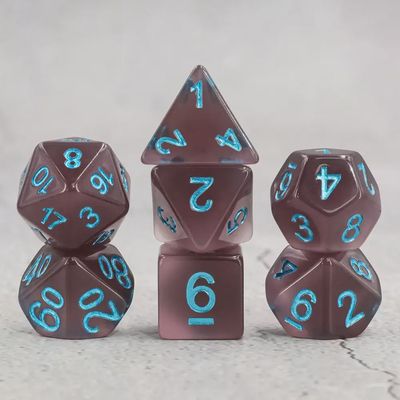 7-Piece Thermochromic Polyhedral Dice Set: Glorieuse