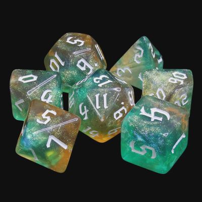 7-Piece Polyhedral Dice Set: Sea of Tranquility