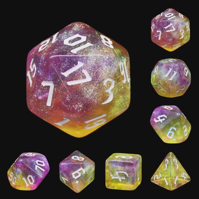 7-Piece Polyhedral Dice Set: Sunset Potion