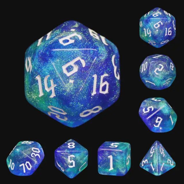7-Piece Polyhedral Dice Set: Mana Potion