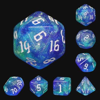 7-Piece Polyhedral Dice Set: Mana Potion