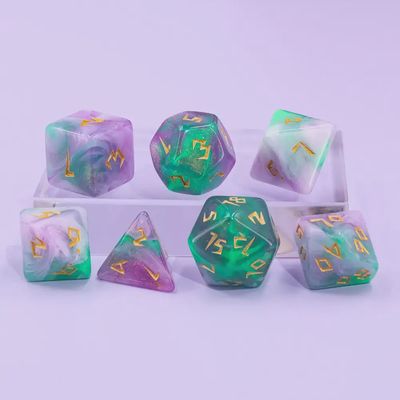 7-Piece Polyhedral Dice Set: Feywild Rune