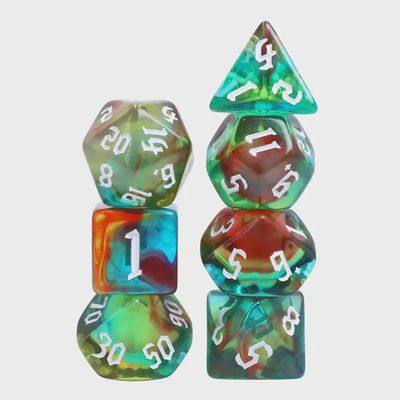 7-Piece Polyhedral Dice Set: Brocéliande Oak