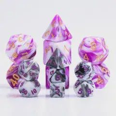 7-Piece Mini Polyhedral Dice Set: Occult Calligraphy