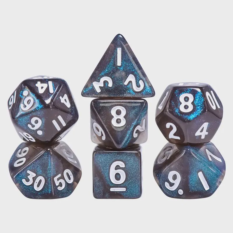 7-Piece Mini Polyhedral Dice Set: Boreal Aurora
