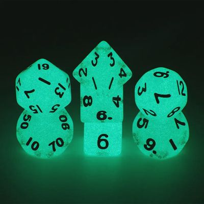7-Piece Luminescent Mini Polyhedral Dice Set: Arcane Elixir