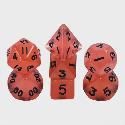 "Radioactive Raspberry" Glow-in-the-Dark Mini Dice Set