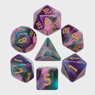 7-Piece Polyhedral Dice Set: Divination Spell