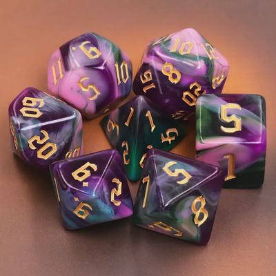 7-Piece Polyhedral Dice Set: Divination Spell
