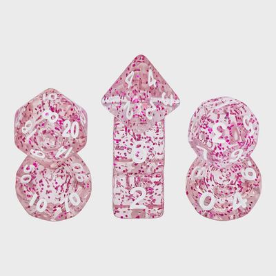 7-Piece Mini Polyhedral Dice Set: Love Charm