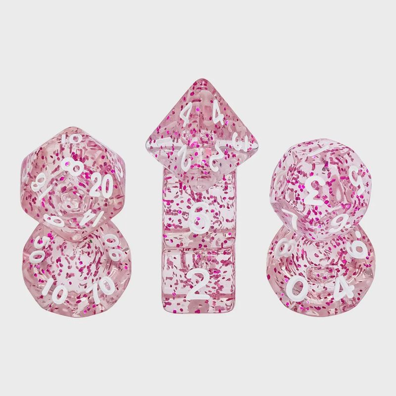 7-Piece Mini Polyhedral Dice Set: Love Charm