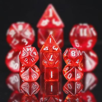 7-Piece Mini Polyhedral Dice Set: Ruby Shard