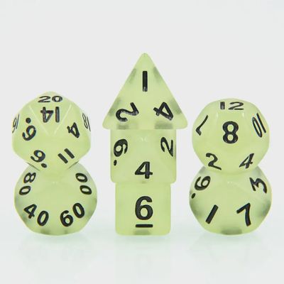 "Radium" Glow-in-the-Dark Mini Dice Set