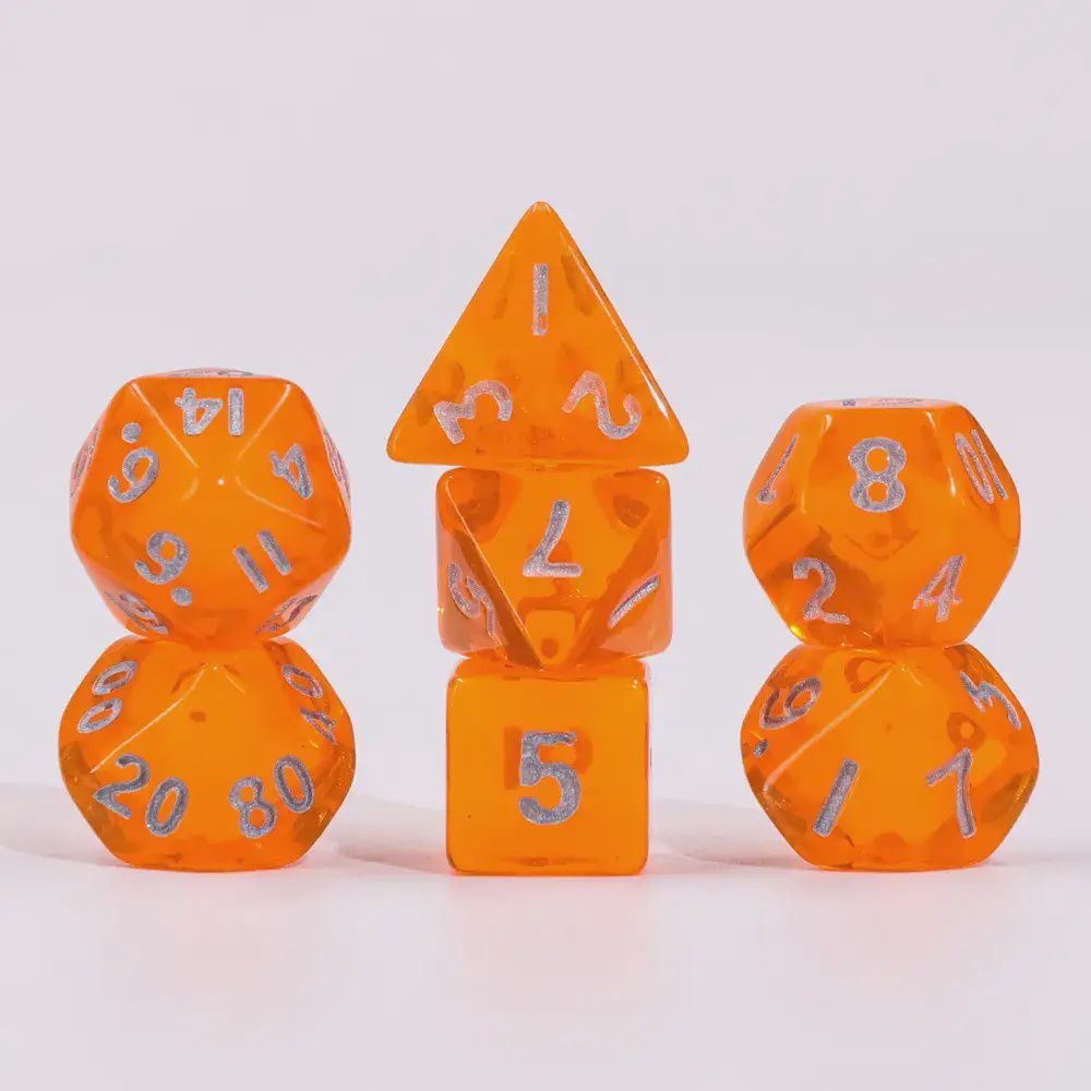 7-Piece Mini Polyhedral Dice Set: Carnelian Shard