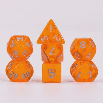 7-Piece Mini Polyhedral Dice Set: Carnelian Shard