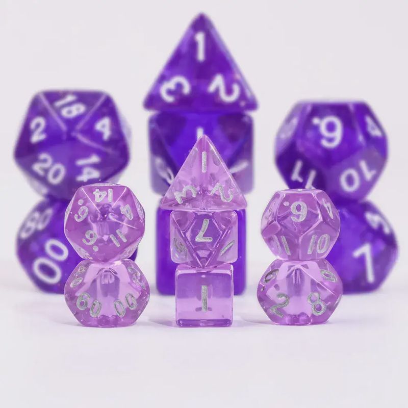 7-Piece Mini Polyhedral Dice Set: Amethyst Shard