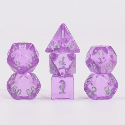7-Piece Mini Polyhedral Dice Set: Amethyst Shard