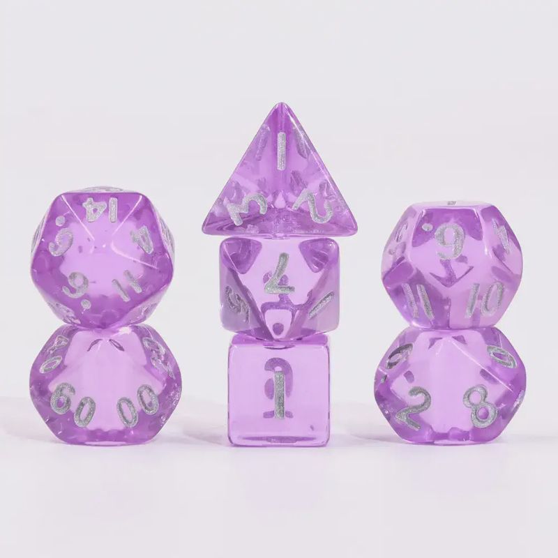 7-Piece Mini Polyhedral Dice Set: Amethyst Shard