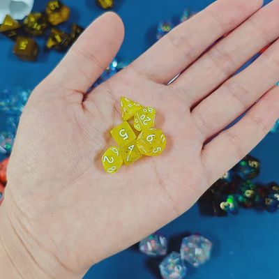7-Piece Micro Polyhedral Dice Set: Nugget of Light